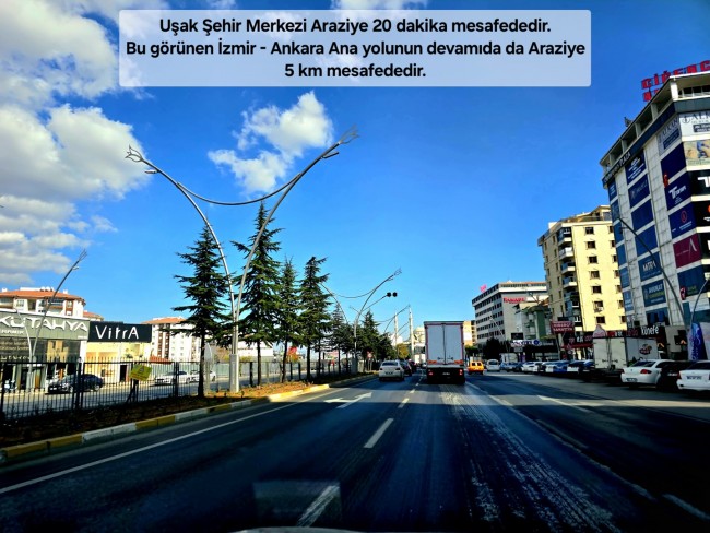 Uşak Banaz Merkeze Çok Yakın Ana Yol Üstünde 3.739 m2 Yatırımlık Arazi. Açıklamayı Okuyarak Arayınız
