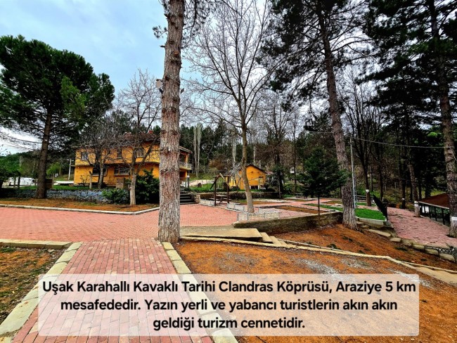 Uşak Karahallı Kavaklı'da 4.505 m2 Köy Girişi Arsa ve Bağ. Açıklamayı Okuyarak Arayınız