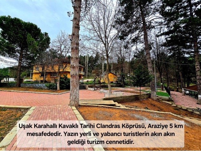 Uşak Karahallı Kavaklı'da 4.505 m2 Köy Girişi Arsa ve Bağ. Açıklamayı Okuyarak Arayınız