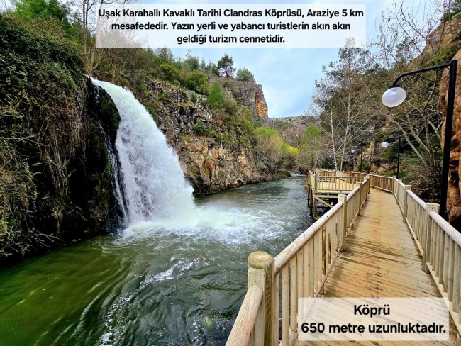 Uşak Karahallı Kavaklı'da 4.505 m2 Köy Girişi Arsa ve Bağ. Açıklamayı Okuyarak Arayınız