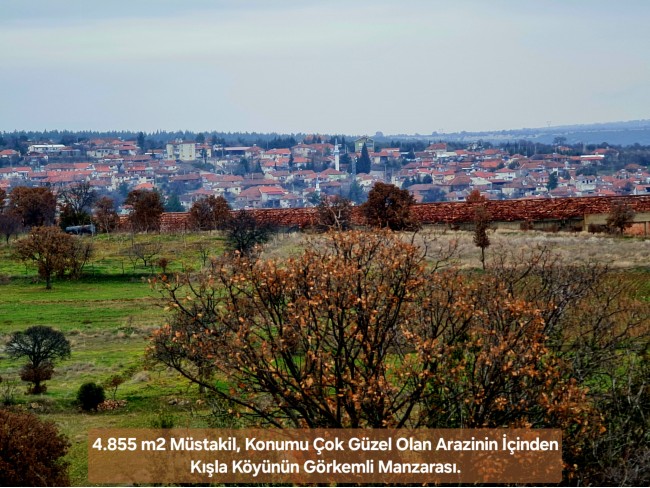Uşak Ulubey Kışla'da Köy Doğa Yol Manzaralı, İmara Yakın 4.855 m2 Arazi. Açıklamayı Okuyunuz