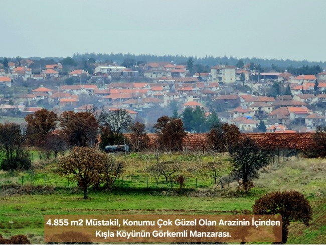 Uşak Ulubey Kışla'da Köy Doğa Yol Manzaralı, İmara Yakın 4.855 m2 Arazi. Açıklamayı Okuyunuz