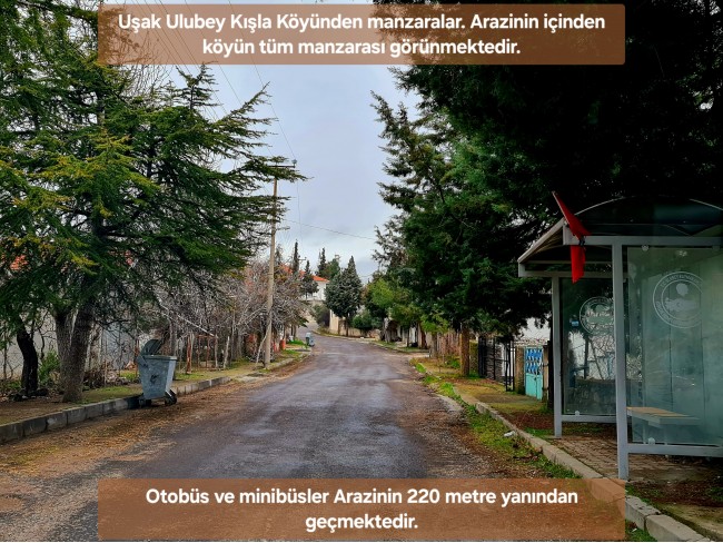 Uşak Ulubey Kışla'da Köy Doğa Yol Manzaralı, İmara Yakın 4.855 m2 Arazi. Açıklamayı Okuyunuz