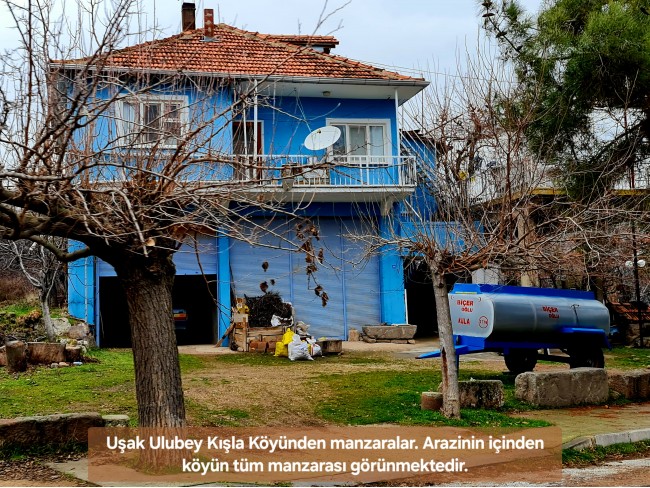 Uşak Ulubey Kışla'da Köy Doğa Yol Manzaralı, İmara Yakın 4.855 m2 Arazi. Açıklamayı Okuyunuz