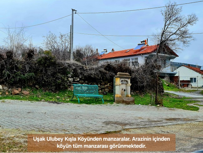 Uşak Ulubey Kışla'da Köy Doğa Yol Manzaralı, İmara Yakın 4.855 m2 Arazi. Açıklamayı Okuyunuz