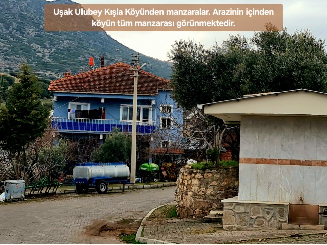 Uşak Ulubey Kışla'da Köy Doğa Yol Manzaralı, İmara Yakın 4.855 m2 Arazi. Açıklamayı Okuyunuz