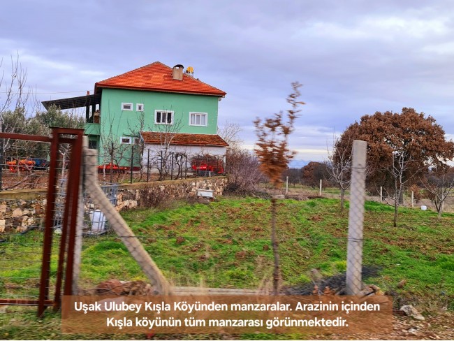 Uşak Ulubey Kışla'da Köy Doğa Yol Manzaralı, İmara Yakın 4.855 m2 Arazi. Açıklamayı Okuyunuz
