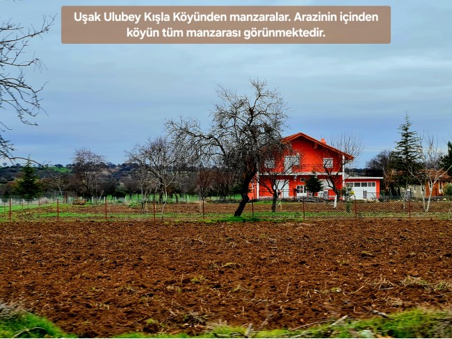 Uşak Ulubey Kışla'da Köy Doğa Yol Manzaralı, İmara Yakın 4.855 m2 Arazi. Açıklamayı Okuyunuz