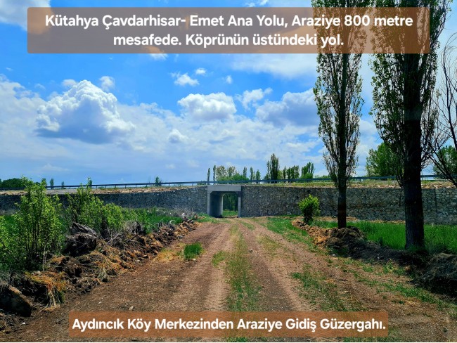 Kütahya Emet Aydıncık'da Köy ve Doğa Manzaralı 3.347 m2 Yatırımlık Tarla. İlan Açıklamasını Okuyunuz