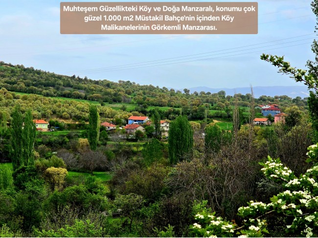 Uşak Banaz Kızılhisar'da Köy ve Doğa Manzaralı 1.000 m2 Çok Güzel Bahçe. Açıklamayı Okuyunuz