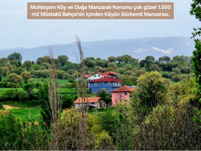 Uşak Banaz Kızılhisar'da Köy ve Doğa Manzaralı 1.000 m2 Çok Güzel Bahçe. Açıklamayı Okuyunuz