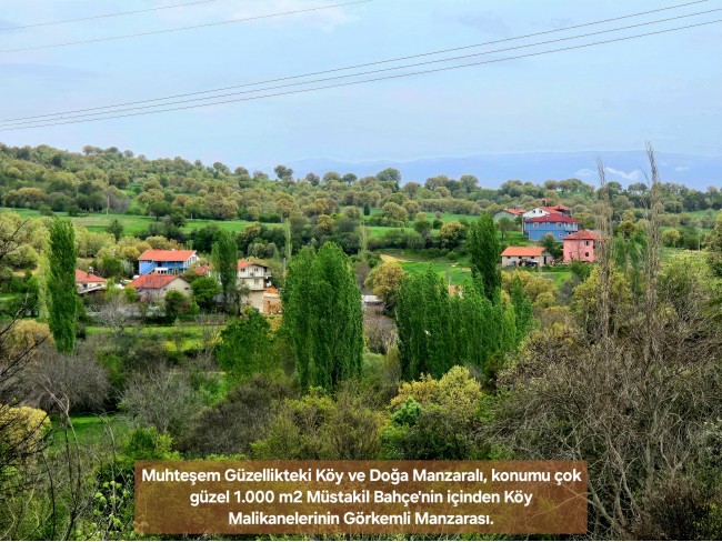 Uşak Banaz Kızılhisar'da Köy ve Doğa Manzaralı 1.000 m2 Çok Güzel Bahçe. Açıklamayı Okuyunuz