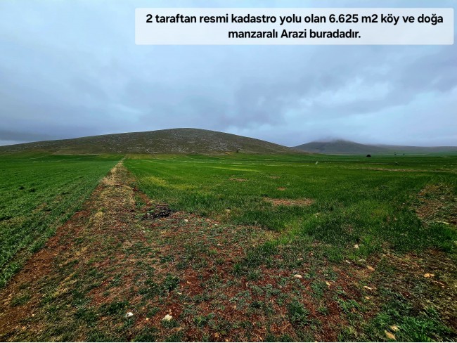 Afyon Emirdağ Leylekli'de 6.625 m2 Köy İçi, Çift Yola Cepheli Tarla. Açıklamayı Okuyarak Arayınız.
