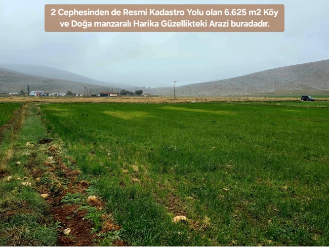 Afyon Emirdağ Leylekli'de 6.625 m2 Köy İçi, Çift Yola Cepheli Tarla. Açıklamayı Okuyarak Arayınız.