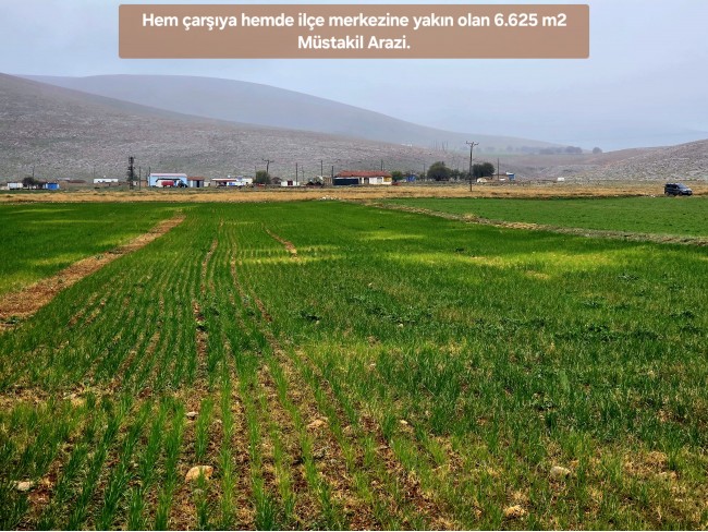 Afyon Emirdağ Leylekli'de 6.625 m2 Köy İçi, Çift Yola Cepheli Tarla. Açıklamayı Okuyarak Arayınız.