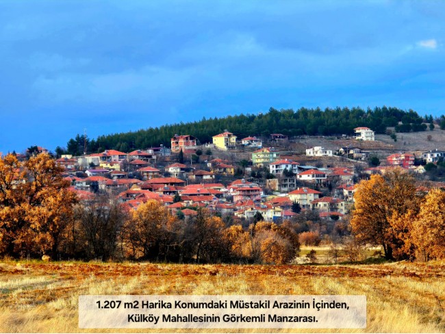 Uşak Karahallı Külköyde 1.207 m2 Organize Sanayi, İlçe, Mahalle Manzaralı Tarla. Açıklamayı Okuyunuz