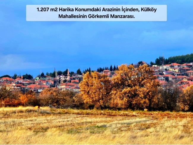 Uşak Karahallı Külköyde 1.207 m2 Organize Sanayi, İlçe, Mahalle Manzaralı Tarla. Açıklamayı Okuyunuz
