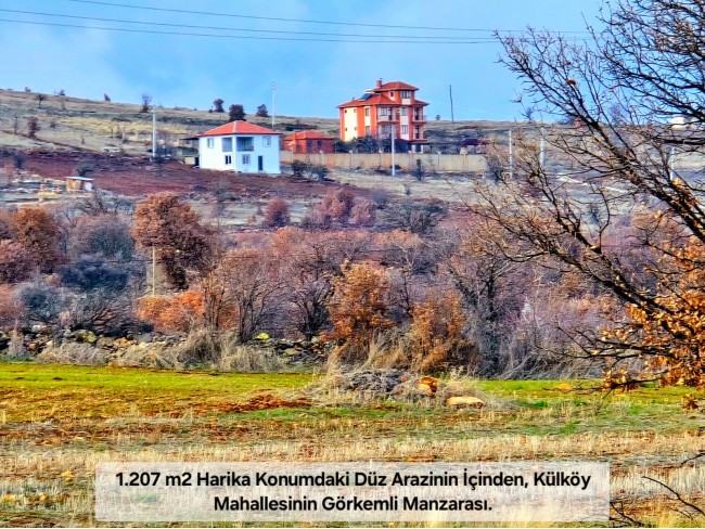 Uşak Karahallı Külköyde 1.207 m2 Organize Sanayi, İlçe, Mahalle Manzaralı Tarla. Açıklamayı Okuyunuz