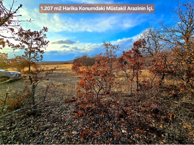 Uşak Karahallı Külköyde 1.207 m2 Organize Sanayi, İlçe, Mahalle Manzaralı Tarla. Açıklamayı Okuyunuz