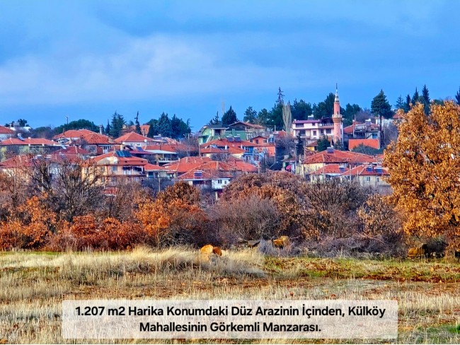 Uşak Karahallı Külköyde 1.207 m2 Organize Sanayi, İlçe, Mahalle Manzaralı Tarla. Açıklamayı Okuyunuz
