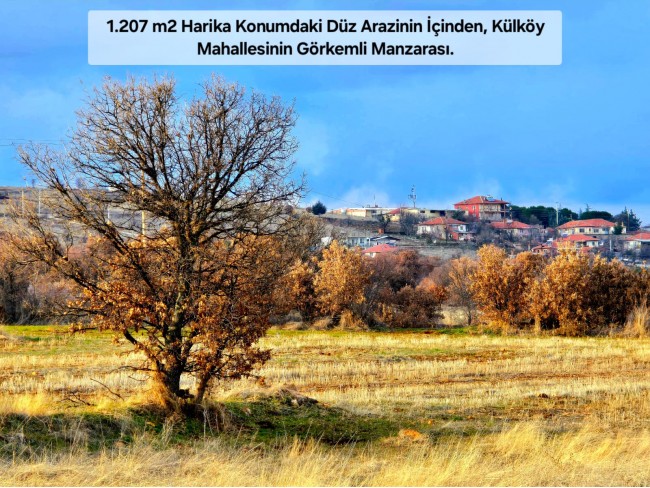 Uşak Karahallı Külköyde 1.207 m2 Organize Sanayi, İlçe, Mahalle Manzaralı Tarla. Açıklamayı Okuyunuz