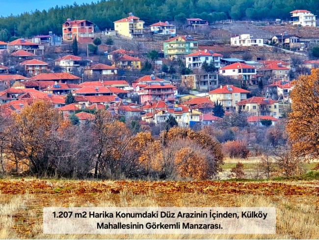 Uşak Karahallı Külköyde 1.207 m2 Organize Sanayi, İlçe, Mahalle Manzaralı Tarla. Açıklamayı Okuyunuz