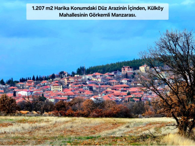 Uşak Karahallı Külköyde 1.207 m2 Organize Sanayi, İlçe, Mahalle Manzaralı Tarla. Açıklamayı Okuyunuz