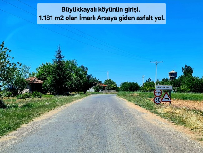 Uşak Ulubey Büyükkayalı'da %40 İmarlı 1.181 m2 Yolu Olan Kupon Arsa. Açıklamayı Okuyarak Arayınız.