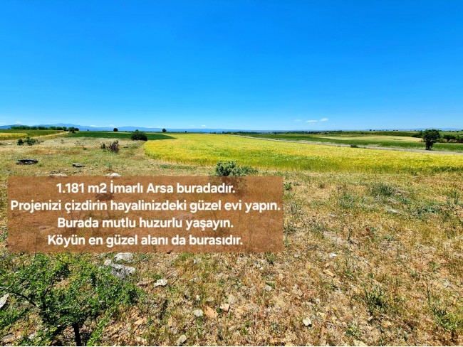 Uşak Ulubey Büyükkayalı'da %40 İmarlı 1.181 m2 Yolu Olan Kupon Arsa. Açıklamayı Okuyarak Arayınız.