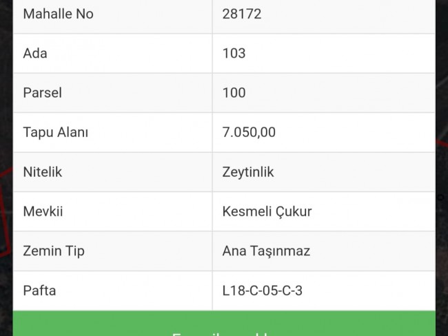 İzmir Bayındır Çiftçigediği'nde 7.050 m2 Yatırımlık Zeytinlik. İlan Açıklamasını Okuyarak Arayınız.