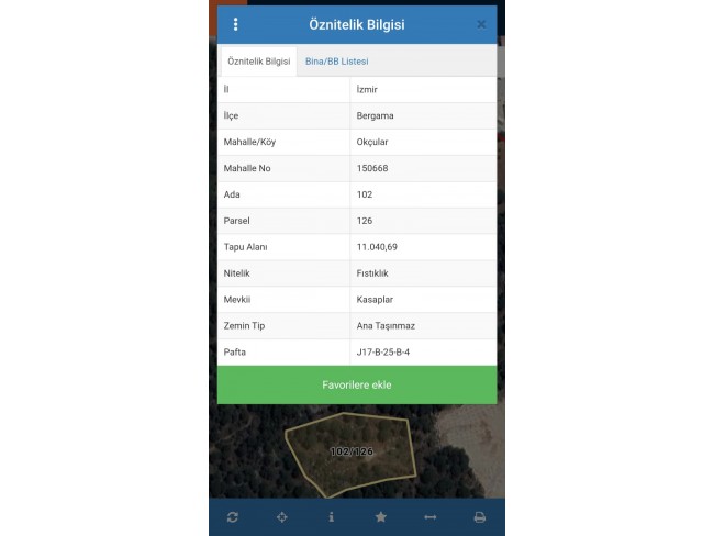 İzmir Bergama Okçular'da 11.040 m2 Yatırımlık Fıstıklık. İlan Açıklamasını Okuyarak Arayınız.