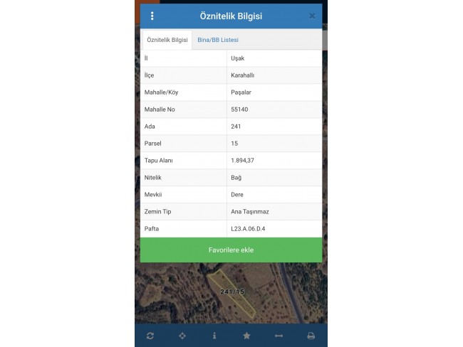Uşak Karahallı Paşalar'da 1.894 m2 Asfalt Yola Yerleşime Yakın Uygun Bağ. Açıklamayı Okuyunuz.