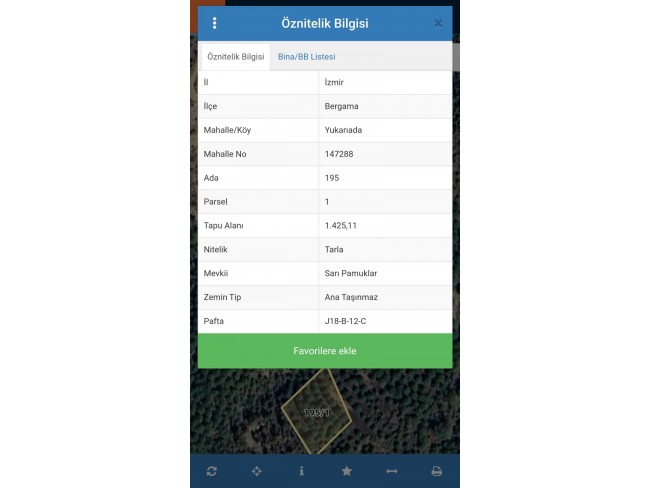 İzmir Bergama Yukarıada'da 1.425 M2 Çam Fıstığı Tarlası Uygun Fiyat. Açıklamayı Okuyunuz.