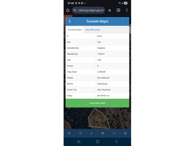 İzmir Tire Dağdere'de 2.048 m2 İncir Bahçesi. Ulaşımı Kolay. Uygun. Açıklamayı Okuyarak Arayınız