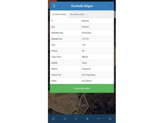 Manisa Demirci Karaisalar'da Resmi Kadastro Yola Cepheli Çok Uygun 886 m2 Tarla. Açıklamayı Okuyunuz